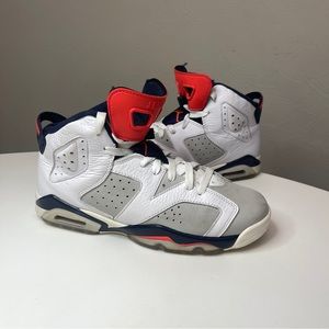 Air Jordan 6 Retro White Infrared Neutral Grey 384665-104 Sz 7y Womens Sz 8.5